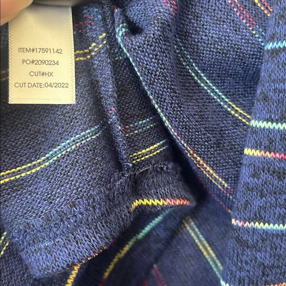 Torrid Rainbow Stripe Blue Heather Open Front Cardigan Duster 1 (1X / 14-16)